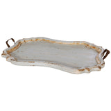 Blue and Gold Distressed Tray