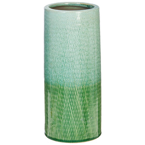 10.5” Green & Blue Glazed Vase
