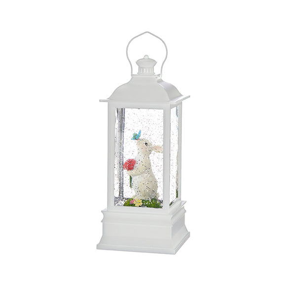 8.75” Rabbit with Butterfly Lighted Water Lantern