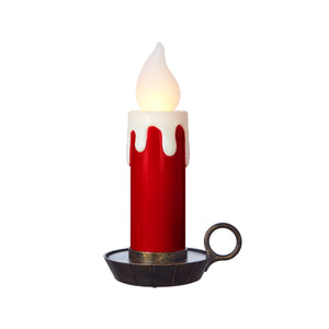 17.5" Metallic Red Battery Operated Candle
