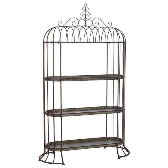 Black Metal Arbor Etagere Shelf 75” - Local Pick Up Only