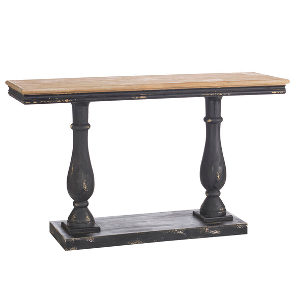 Black and Natural Wood Console Table - Local Pickup Only