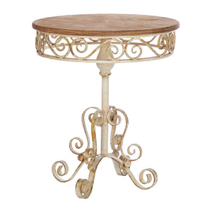 29" Distressed Accent Table - Round Top