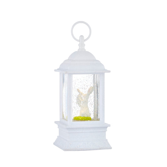 9.5" Bunny and Baby Animated Lighted Water Lantern