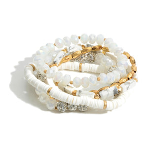 White set of 5 Bracelet