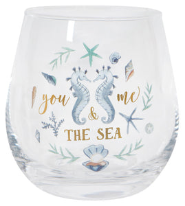 Now Designs Seahorse You & Me & The Sea Wine Glass