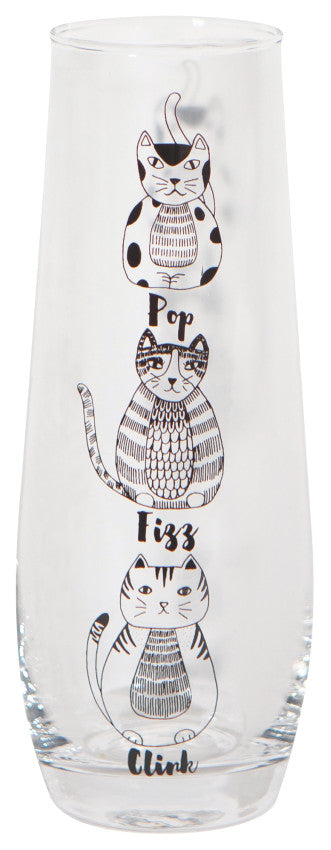 Now Designs Cat Champagne Flute