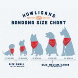 Reflective Dog Bandana in Blue - Medium/Large
