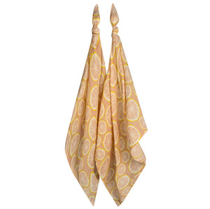 Milkbarn Grapefruit Burp Cloths Organic Cotton Muslin
