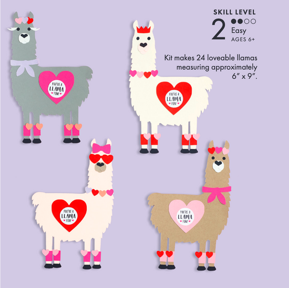 Paper Source Lovable Llamas Valentines Making Kit