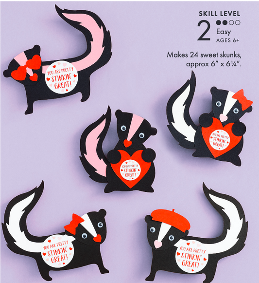 Paper Source Skunk Valentines Card Kit