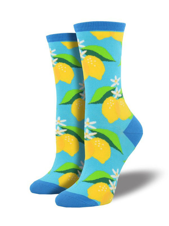 Women’s Socksmith When Life Gives you Lemons Socks in Azure Blue