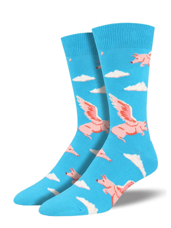 Men’s Socksmith Flying Pig Socks in Blue