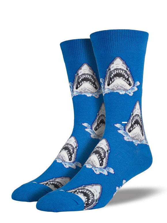 Men’s Socksmith Shark Attack Socks in Blue