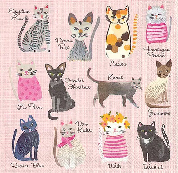Cocktail Napkins Cool Cats