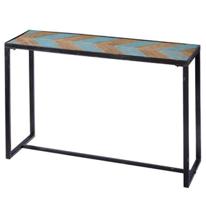 Console Table with Chevron Top - Local Pick Up Only