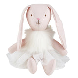 Vintage Inspired Linen Bunny In Tutu and Dress Plush