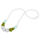 Olive Mint and Marble Teething Necklace