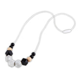 Black, Wood and Marble Teething Necklace