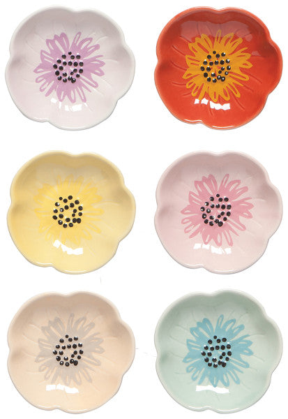 Flower Pinch Bowl Set of 6