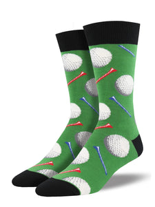 Men’s Socksmith Tee it Up Golf Socks in Green