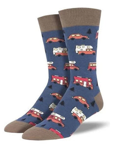 Men’s Socksmith Are We There Yet? Camper Socks In Blue