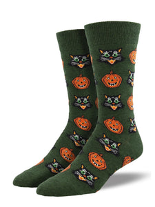 Men’s Socksmith Socks Vintage Halloween Green Heather