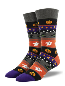 Men’s Socksmith Socks Halloween Icons Gray Heather