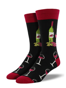 Men’s Socksmith Wine Scene Socks in Black