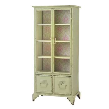 Antique Cream Locker with Floral Back - Local Pick Up Only