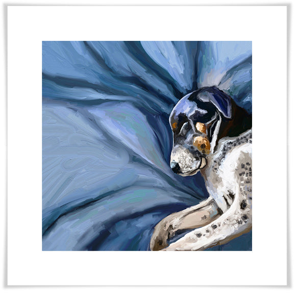 Cozy Pup Canvas Wall Art 10” x 10” by Cathy Walters