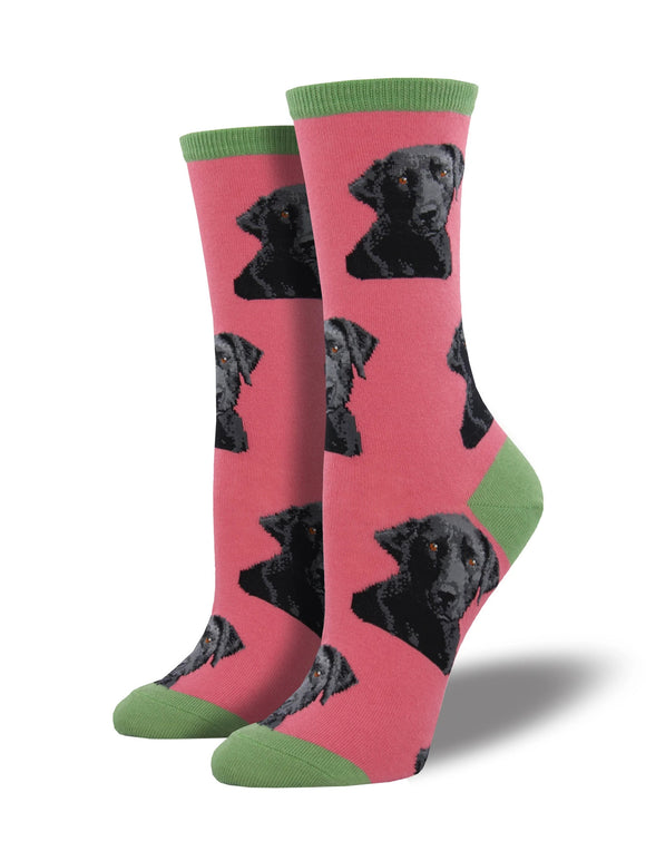 Women’s Socksmith Lab-or of Love Dog Socks in Dusty Pink