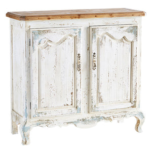 French 2 Door Distressed Cabinet- Local Pick Up Only