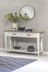 White & Wood Rockport Sideboard Table - Local Pick Up Only