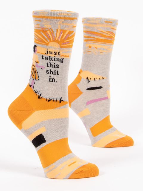 Blue Q Just Taking This Shit In Sunset Women’s Socks