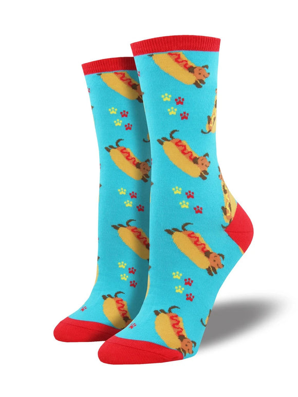 Women’s Socksmith Wiener Dog Socks in Blue