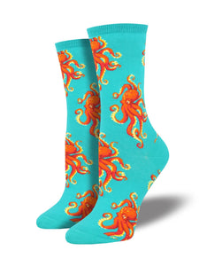 Women’s Socksmith Socktopus Octopus Socks in Teal Blue
