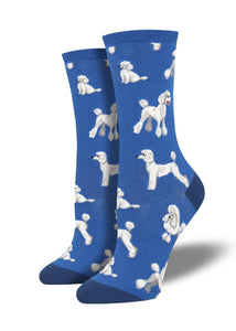 Women’s Socksmith Oodles of Poodles Dog Socks in Blue