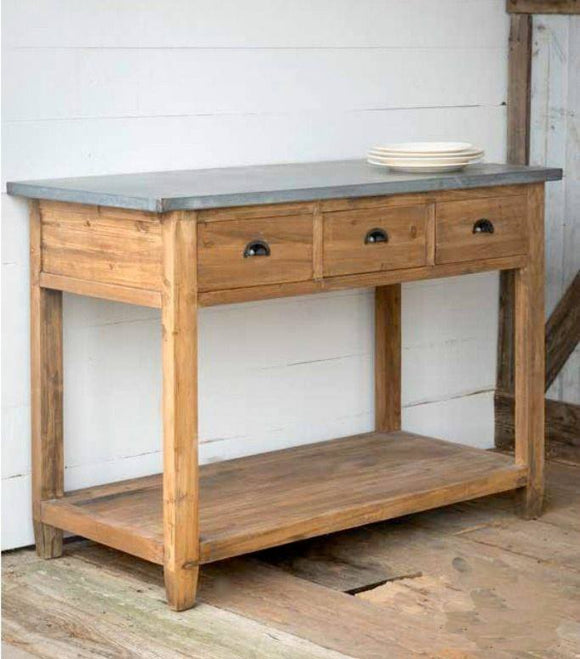 Zinc Top Farmhouse Workstation - Local Pick Up Only