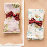 Milkbarn Grapefruit Burp Cloths Organic Cotton Muslin
