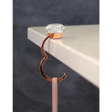 Handbag Hanger Hook with LED Light Rosegold Ring
