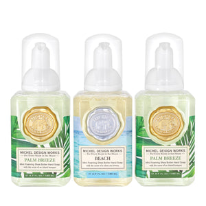 Palm Breeze, Beach, Palm Breeze Mini Foaming Soap Trio Michel Design Works