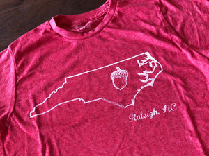 Men's Little Raleigh Acorn on North Carolina State T-Shirt in Red House of Swank