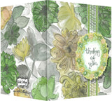 Thinking of You Greeting Card - Blank Inside - Green & Yellow Flowers