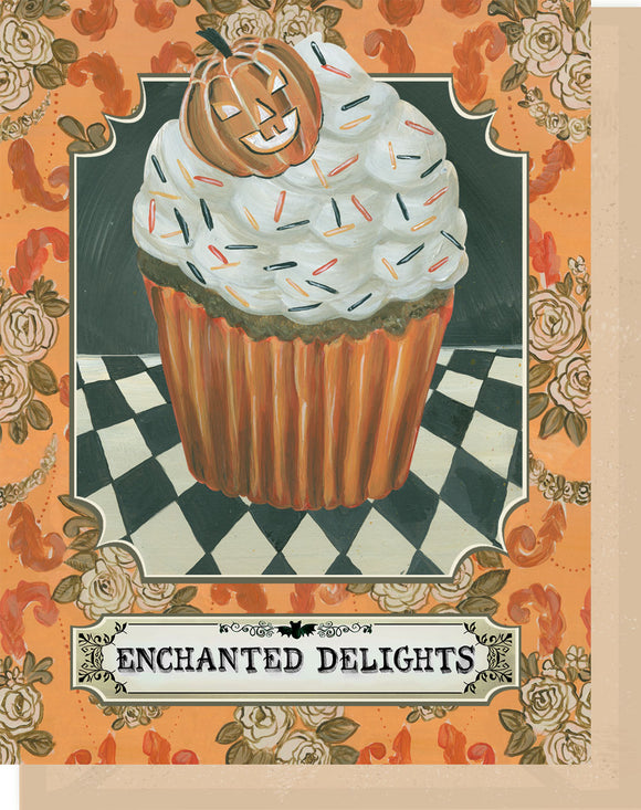 Halloween Greeting Card - Enchanted Delights Cupcake - 