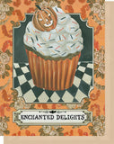 Halloween Greeting Card - Enchanted Delights Cupcake - "Have a Happy Halloween" Inside