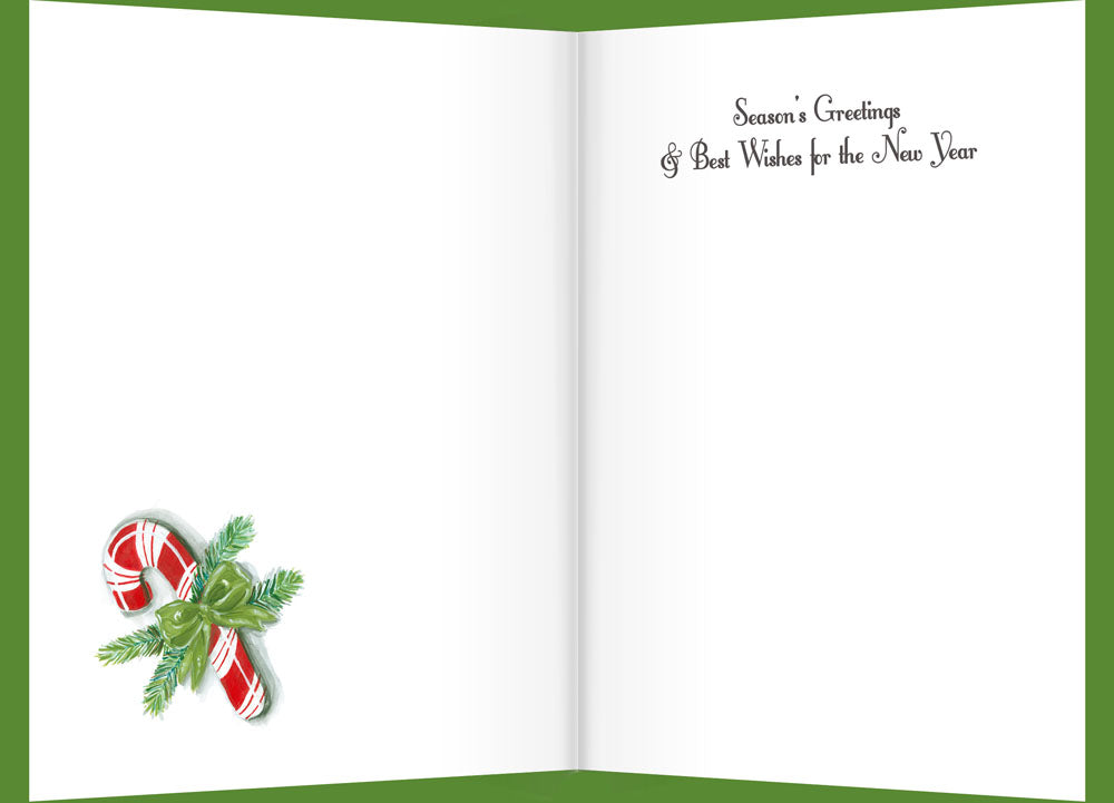 Noel Snowman & Snowlady with Poinsettias Greeting Card - Season's Greetings...
