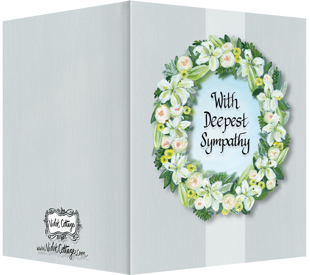 With Deepest Sympathy Greeting Card - Wishing You Peace...