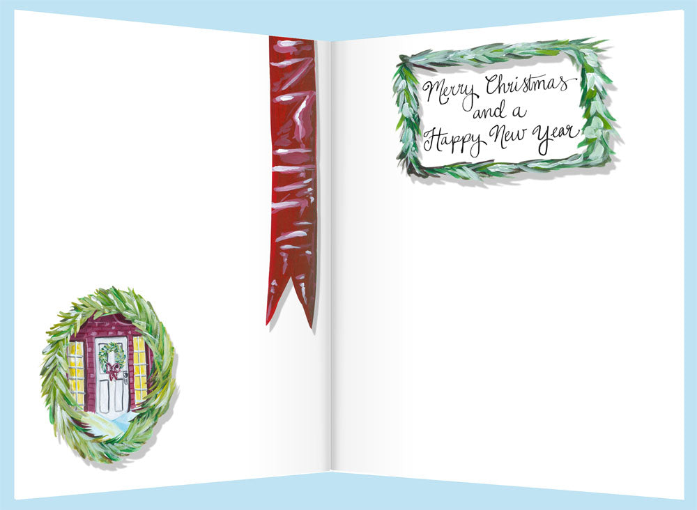 Sleepy Christmas Village - Merry Christmas & Happy New Year Greeting Card