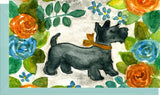 Small Enclosure Card - Scottie Dog with Flowers